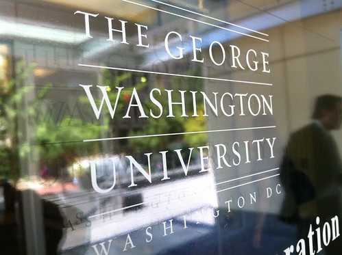The George Washington University Duques Hall Door Sign